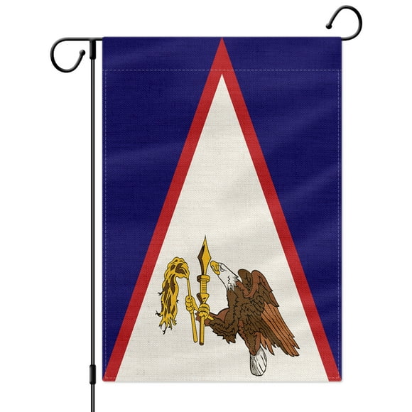 PTEROSAUR Eastern Samoa Garden Flag, American Samoa Flag, 12.5x18 inch Double Sided Burlap for House Yard Lawn Indoor Outdoor Decor