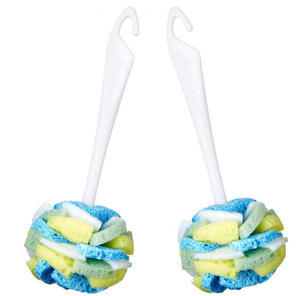 Compac Home Dish Wand Plus Cello, Foam & Scour Sponge Petals Brush and Clean Dishes, Pots, Bottles, & Glassware, 2 Count