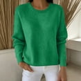 thumbnail image 2 of Women's Merino Wool Sweater Fall Winter Long Sleeve Seamless Knit Crewneck Tops, 2 of 5