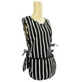 thumbnail image 1 of DALIX Cobbler Apron 2 Pockets Smock Regular Double Sided Aprons 28.5" x 18.5" in Striped Black, 1 of 4