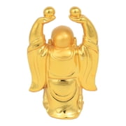 Golden Chinese Laughing Buddha, Money Bag Buddha, Money Buddha Statue