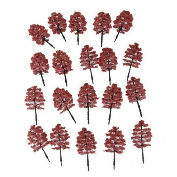 lionlar 3x 20 Pieces Red Model Tree Train street and park Landscape Accessories HO TT 1: 100 Scale