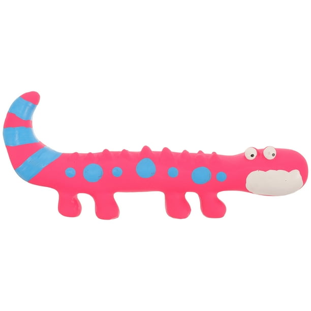 KAKOWELY Juguete masticable para perros con forma de lagarto, juguete chirriante para perros, juguete masticable para cachorros, suministros para cachorros