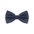 thumbnail image 1 of INSPIRE CHIC Men's Grids Patterned Solid Color Adjustable Pre-tied Bow Tie Navy Blue, 1 of 4