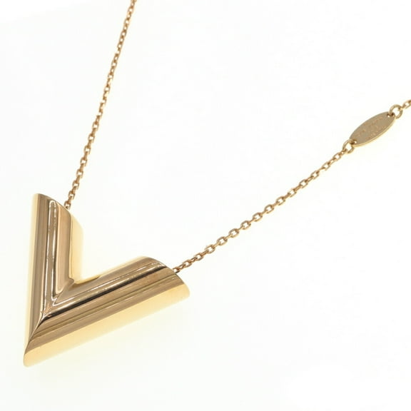 Pre-Owned Louis Vuitton Necklace Essential V MP1465 Gold Metal Pendant Long Women's... (Good)