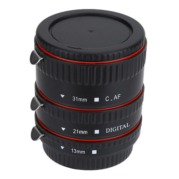 Rdeghly Metal Auto Focusing Macro Extension Lens Adapter Tube Rings Set for Canon EOS EF Mount, EF Lens Ring, Macro Lens Ring