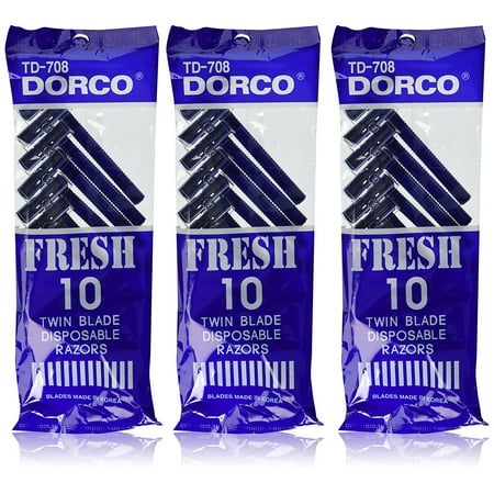 Dorco Fresh Twin Blade Disposable Razors 10 per pack (3 packs)