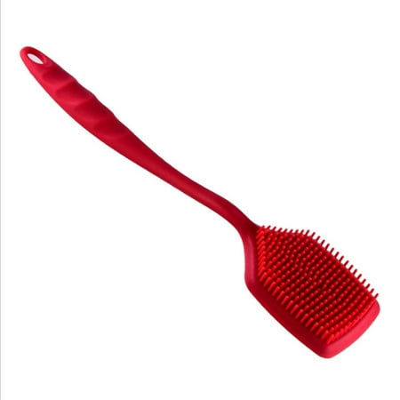 

Virmaxy Sales Silicone Kitchen Non stick Skillet Brush Dishwashing Cleaning Brush Tool Red