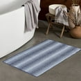 thumbnail image 3 of sruoe Bathroom Rugs, Bath Mat for Bathroom Floor 1pcs, Bath Mats for Bathroom Floor Non Slip Non Skid, Rectangular Polyester Floor Mat for Bath Door Household, Navy, 3 of 5