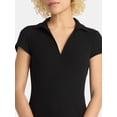 thumbnail image 4 of No Boundaries Ribbed Polo Mini Dress, Women’s, 4 of 5