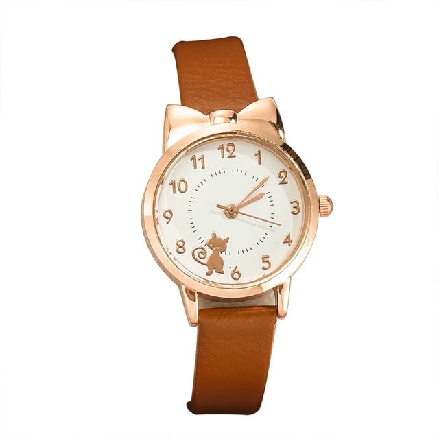 Montre Quartz Tendance Décontractée Coréenne Chat Blanc Dames Bracelet Montre Homme Montre Analogique pour Hommes Montre Fine pour Hommes Tw2r81400 Montre à Remontage Analogique et Numérique Femmes Facile