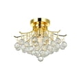 thumbnail image 3 of Toureg 3 light Gold Flush Mount Clear Royal Cut Crystal, 3 of 6