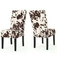 thumbnail image 2 of Dining Chair Pair - Armless Contemporary Eating Style Rubberwood Beige Velvet Upholstered Seats 2pcs Chairs Modern Design Material In Color, 2 of 7