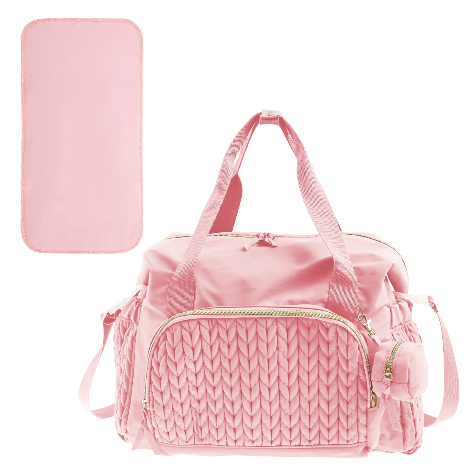 Diaper Bag Tote Sturdy Kids Diapers Bag Versatile Traveling Diaper Bags Portable Baby Bag with Pacifier Case Easy to Clean Mom Hospital Bag for Babies