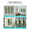 thumbnail image 6 of Window Privacy Film Green Forest Deer Stained Glass Window Film Decorative Sun Block Window Cover Fantasy Vintage Nature Scenery Window Clings Static Adhesive Sticker for Bathroom 23.6"x59", 6 of 7