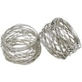 thumbnail image 4 of SKAVIJ Indian Handmade Round Metal Silver Napkin Rings Set of 8 for Dinner Parties, Dining Table Decoration Napkin Holder Silver (Pack of 8), 4 of 5