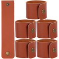 thumbnail image 1 of 6pcs Napkin Rings PU Leather Napkin Rings Simplicity Napkin Buckle Holiday Napkin Rings, 1 of 5