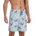 thumbnail image 2 of Sikiie Colorful Butterfly Mens Pajama Shorts, Lightweight Lounge Pant with Pockets Soft Sleep Pj Shorts for Men3X-Large, 2 of 6