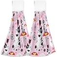 thumbnail image 2 of GZHJMY Kitchen Hanging Hand Towels for Bathroom Decorative with Hanging Loop Pink Cat Cute Cartoon Set of 2 Soft Absorbent Funny, 2 of 7