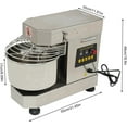 thumbnail image 7 of 750w 10L commercial Dough Mixer, 110v Electric Dough Kneading Machine, 12qt Dual Rotating Dough Kneading Machine Suitable for Pizzerias/Bakeries, 7 of 7