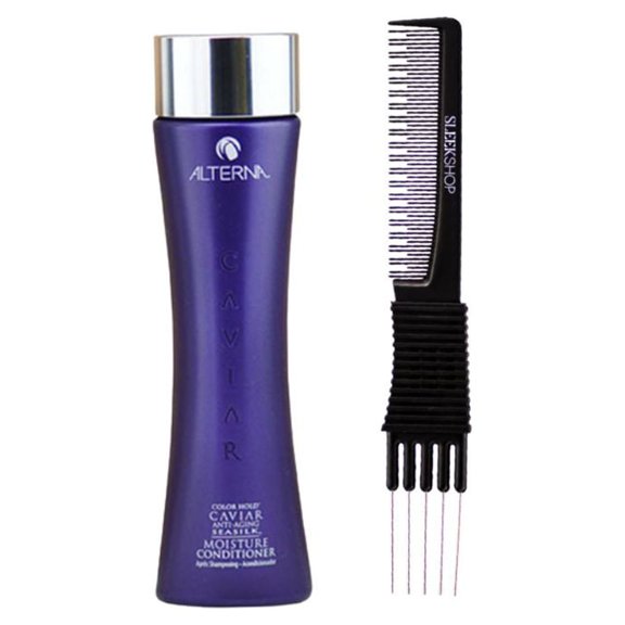 ALTERNA Caviar Anti-Aging Replenishing Moisture Conditioner (8.5 oz) with SLEEKSHOP Teasing Comb Pack of 1