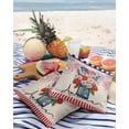 thumbnail image 3 of Pack of 2 Outdoor Pillow Covers, American Flag Daisy Vintage Linen Waterproof Square Throw Pillowcase Cushion Decorative Pillow Covers for Couch Patio Tent, 24x24 in, 3 of 6