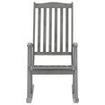 thumbnail image 3 of vidaXL Rocking Chair with Cushions Grey Solid Acacia Wood, 3 of 5