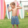 thumbnail image 4 of FORMRS Boys Swim Trunks Quick Dry Mesh Lining Beach Boardshorts, Sizes XS-XL, Blue Cartoon Galaxy, 4 of 7