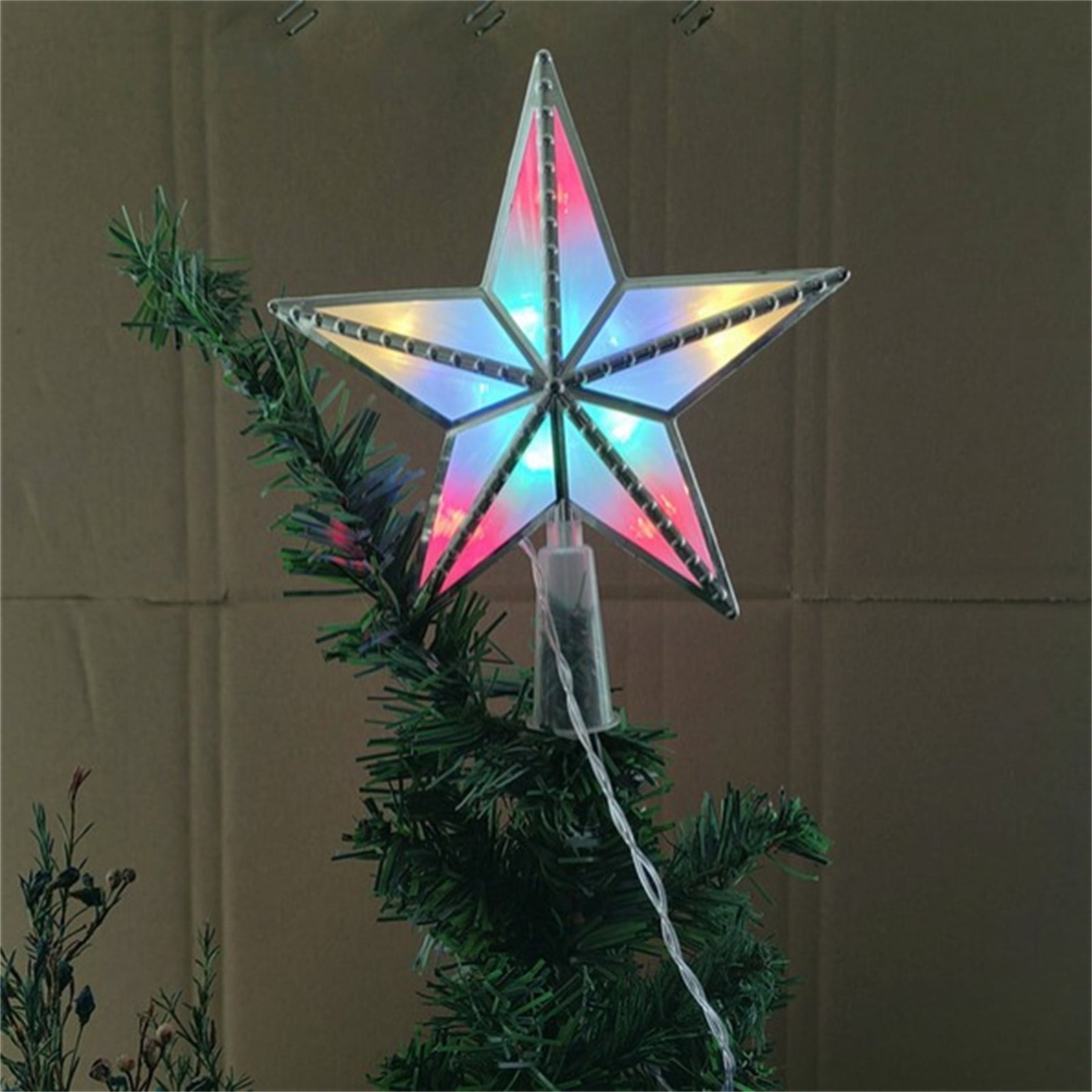 KBG Christmas Star Tree Topper Lights 9 inch with Versatile Remote  Controller Treetop Christmas Decoration Light Bethlehem Star 3AA Battery  Powered