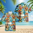 thumbnail image 2 of Netecom Turkey Happy Thanksgiving Hawaiian Shirt for Men Women, Funny Turkey Button Down Summer Beach Shirts, S-5XL, 2 of 6