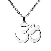 Aum Om Sanskrit Symbol Yoga Pendant Necklace Women Mens Jewelry