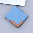 thumbnail image 4 of Heiheiup Fashion ID Short Wallet Solid Color Women Men Canvas Purse Multiple Card Slots Clutch Bag, 4 of 7