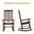 thumbnail image 6 of HomGarden Patio Wood Rocking Chair Indoor Outdoor Rocker All-Weather 400lbs Capacity - Natural, 6 of 9