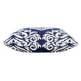 thumbnail image 5 of LR Home Ox Bay Machine-Made Blue/White Medallion Cotton Blend Pillow Cover, 5 of 9