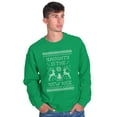 thumbnail image 5 of Ugly Christmas Naughty is New Nice Sweatshirt for Men or Women Brisco Brands M, 5 of 6