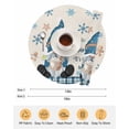 thumbnail image 6 of 13 Inch Round Placemats Set of 6, Beige Christmas Non Slip Heat Insulation PP Table Mats, Xmas Snowflakes Gnomes Gingerbread Man Washable Place Mats for Kitchen Dining Party Table Decor, 6 of 7