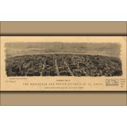 24x36 Gallery Poster, Panoramic map wholesale district St. Louis 1904