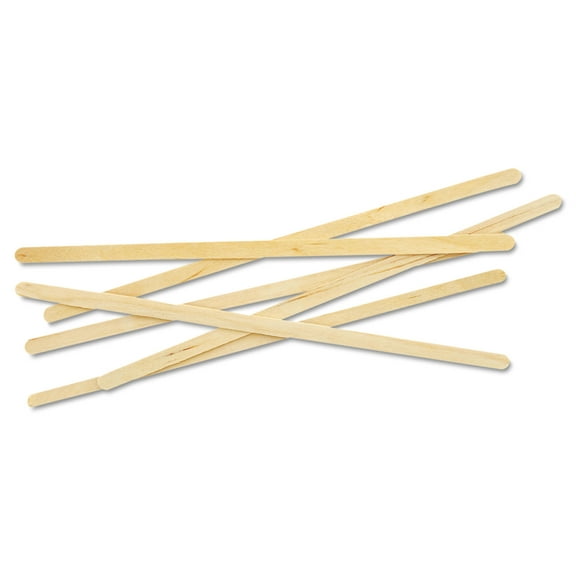 Eco-Products, Inc.  Wooden Stir Sticks, 7'', Birch Wood, Light Wood, 1000/Pack