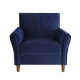 thumbnail image 2 of Topline Home Furnishings Collection de fauteuils-canapés en velours bleu, 2 of 3
