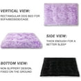 thumbnail image 4 of Exclusivo Mezcla Soft Plush Dog Bed Crate Mat for Small Dogs (26*20*4 in), Faux Fur Fluffy Dog Pet Cat Kennel Pad with Anti-Slip Bottom, Machine Washable, Gradient Purple, 4 of 6