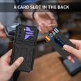 thumbnail image 5 of Card Holder Case for Samsung Galaxy S21 FE [2021 Released][6.4 inch], Allytech Hybrid Protection Hard PC + Soft TPU Hands-Free Stand Bracket Anti-Slip Grip Wallet Cover for Galaxy S21 FE 5G, Purple, 5 of 9