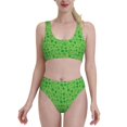 thumbnail image 2 of Picia St Patrick's Day Women's High Waisted Bikini Scoop Neck Swimsuit Two Pieces Bathing Suit-Large, 2 of 8