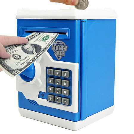 Cartoon Electronic Piggy Bank Cash Coin Can, Electronic Money Bank, Mini ATM Money Saver Coin Bank Password Box Saving Banks, Great Gift Toy for Kids
