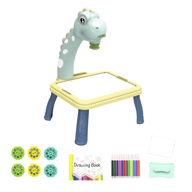 Yinanstore Drawing Projector Table Set Art and Craft Graffiti Drawing Board Tracing and Painting Projection for Ages 3-8 Years Old Kids Dark 48 patterns
