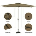 thumbnail image 6 of Cozyhom 10x 6.5ft Patio Umbrella,UV Protection Outdoor Parasol,Taupe, 6 of 6