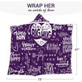 thumbnail image 2 of Sending Big Hugs Purple Wearable Blanket Hoodie Sherpa Fleece - Birthdays Gifts for Women - Inspirational Gift for Women Friends, 2 of 6