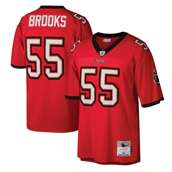 Men's Mitchell & Ness Derrick Brooks Red Tampa Bay Buccaneers Legacy Replica Jersey