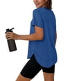 thumbnail image 6 of yillto Workout Tops for Women Short Sleeve V Neck Lightweight Breathable Gym Shirts Running Loose Tees, 6 of 7
