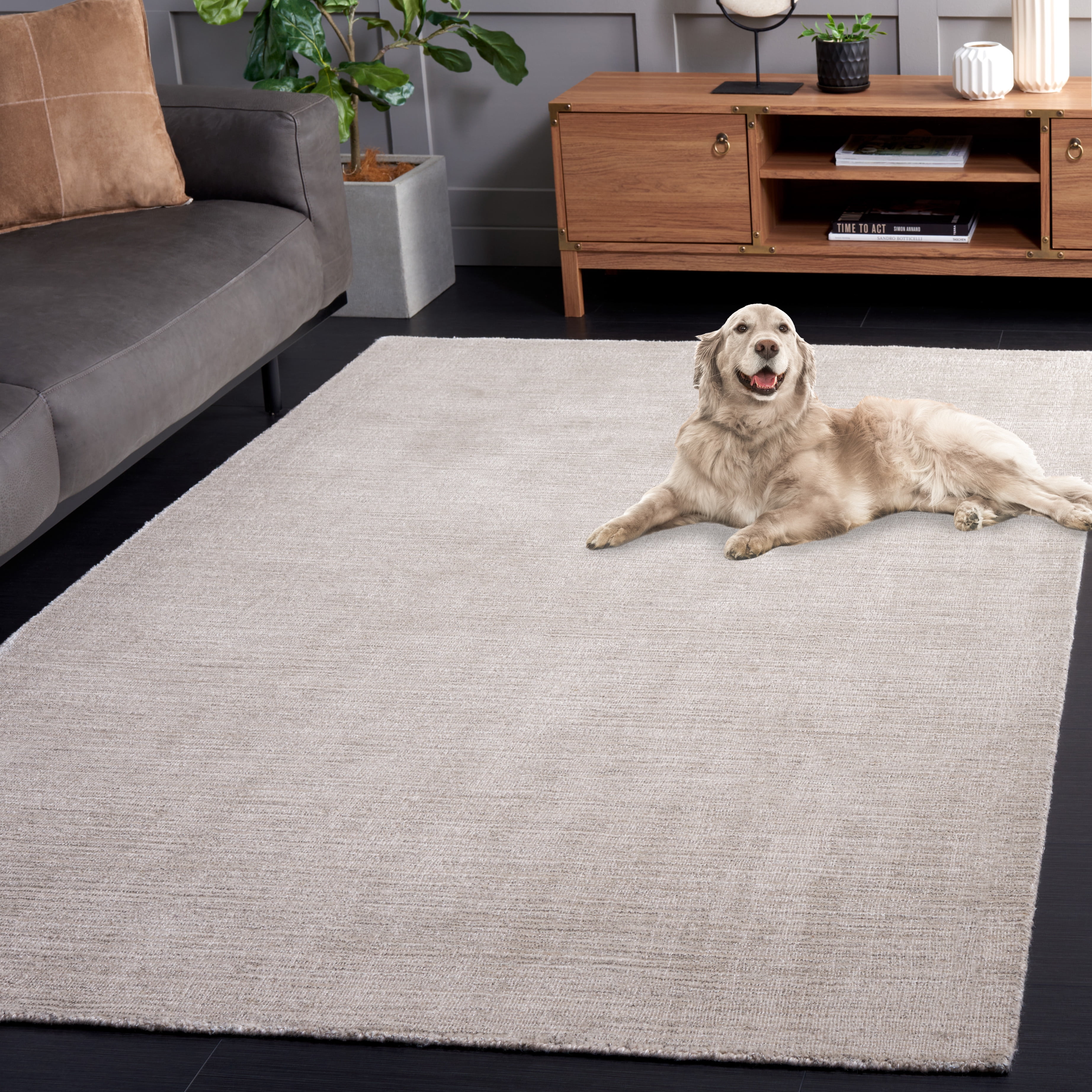 SAFAVIEH Mirage Romayne Distressed Area Rug, Beige, 4' x 6'