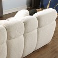 thumbnail image 5 of 64.96" Modern Cloud Sofa with Solid Wood Legs, 2 Seat Comfy Upholstered Daybed with 2 Pillows, Boucle Couch for Office, Living Room and Bedroom, Beige, 5 of 9